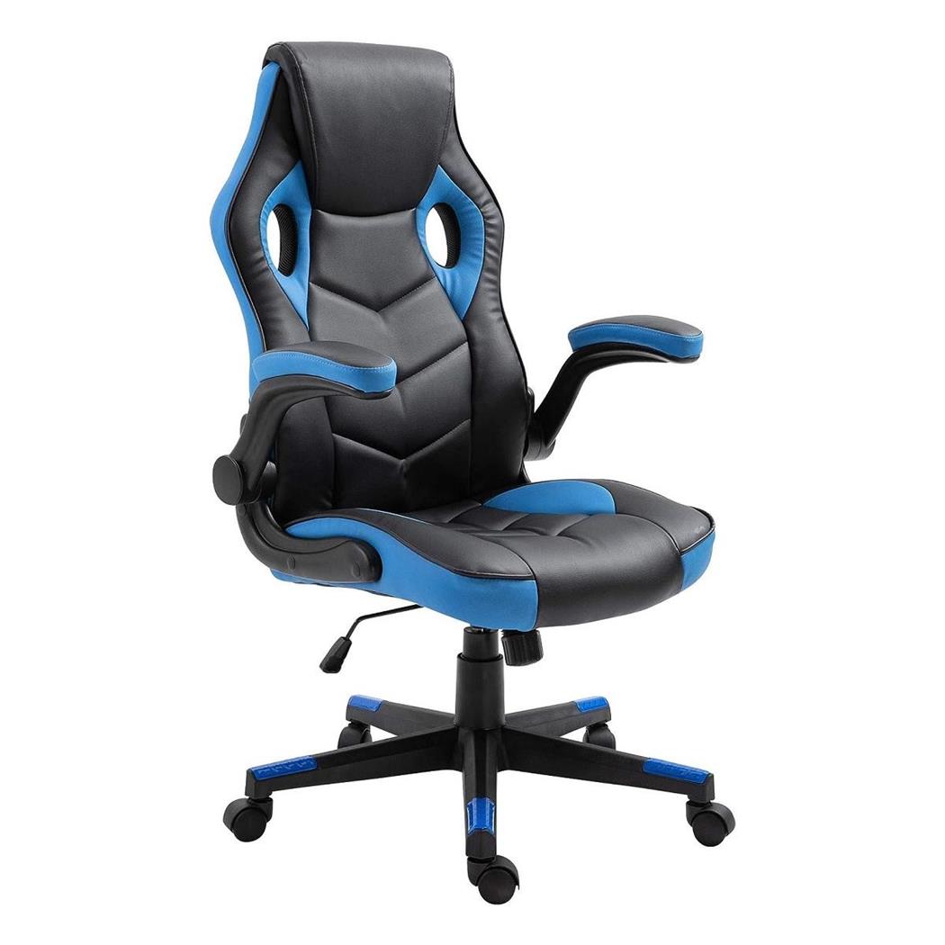 Cadeira Gaming MAX, Máxima Comodidade, Apoia Braços Dobráveis, Azul