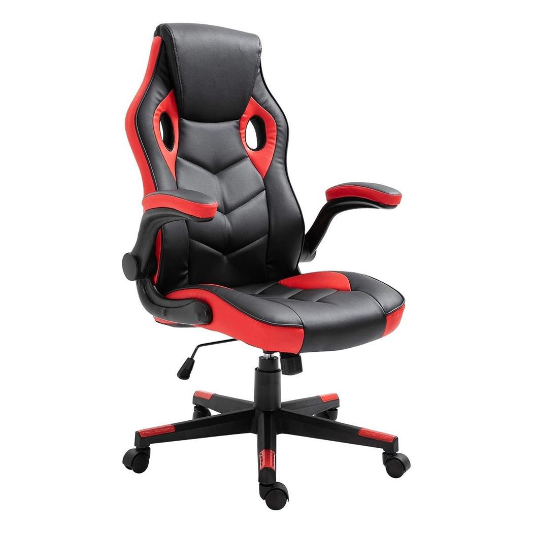 Cadeira Gaming MAX, Máxima Comodidade, Apoia Braços Dobráveis, Vermelho