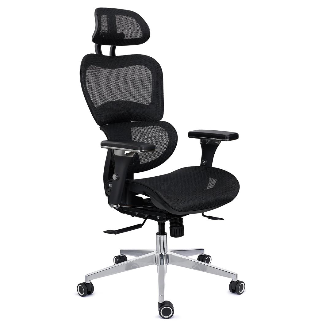 Cadeira Ergonómica VICTORY PRO, Máxima Comodidade, Ajustes Avançados, Uso de 8H, Preto