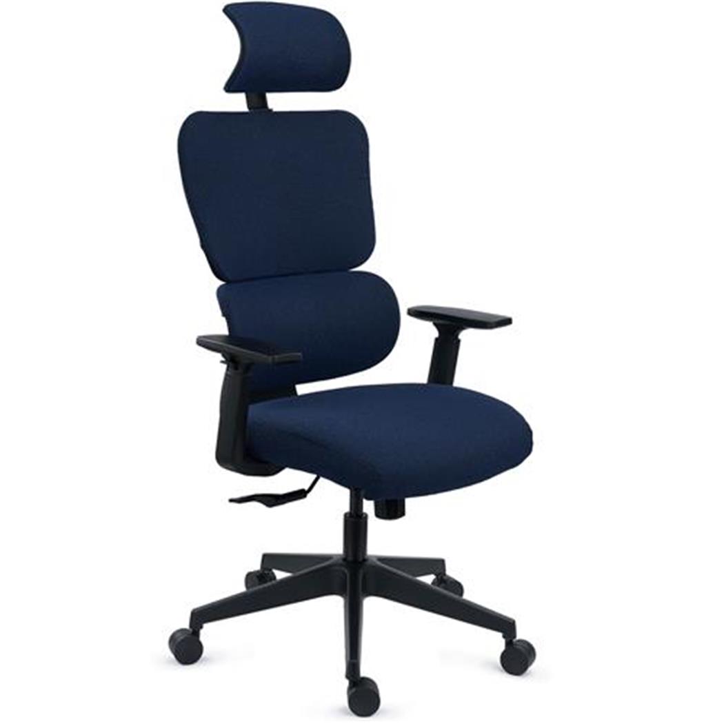 Cadeira ergonómica TUDOR, Ergonómica, Design Avançado, Uso intensivo 8h, máximo conforto, em Azul