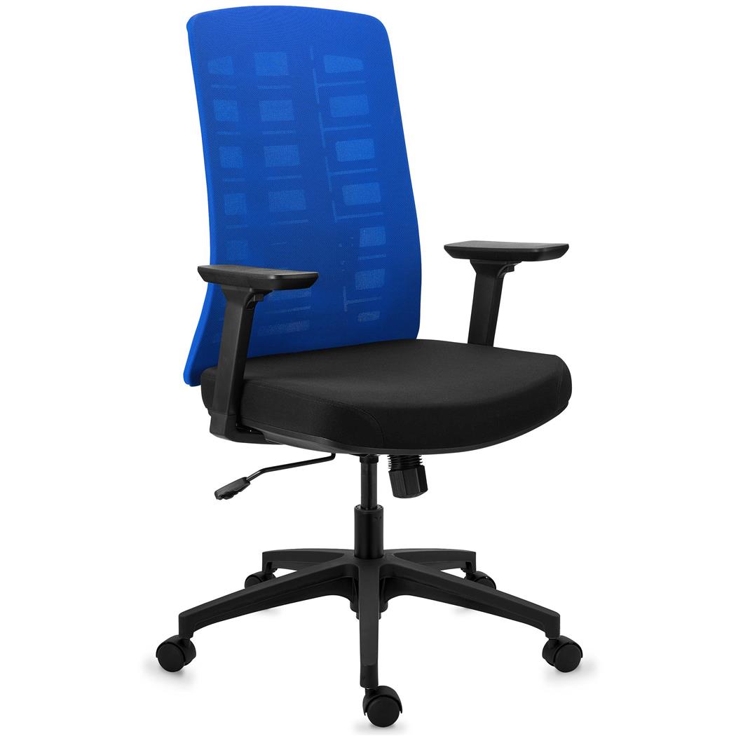 Cadeira de Escritório MAYESTIC, Formato Ergonómico, Encosto Exclusivo, Cor Azul