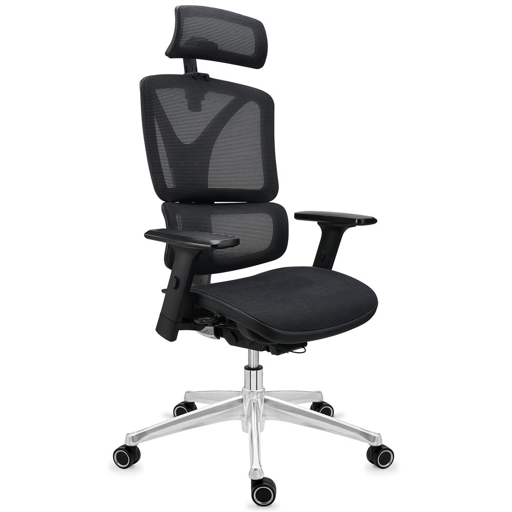 Cadeira Ergonómica APOLO, Máxima Ergonomia, Uso Profissional Intensivo de 8H, Cor Preto