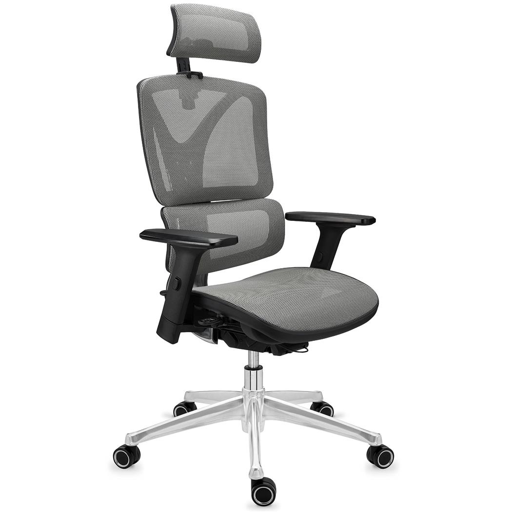 Cadeira Ergonómica APOLO, Máxima Ergonomia, Uso Profissional Intensivo de 8H, Cor Cinzento