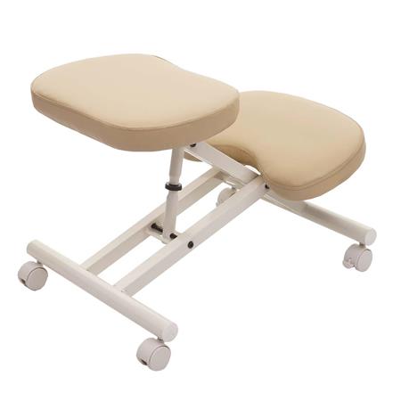 Cadeira Ergonómica de Joelhos MONTY, Altura Ajustável, Estructura Metálica, Cor Creme