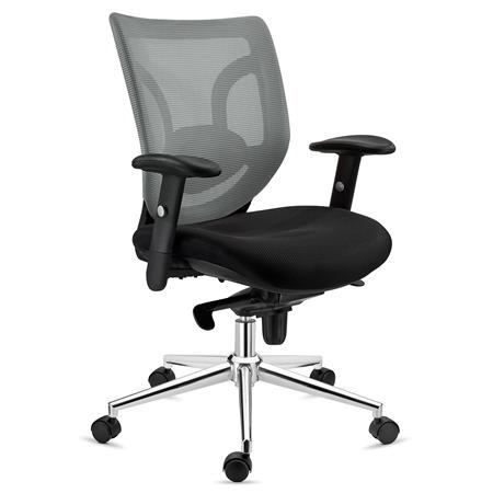 DEMO# Cadeira Ergonómica LAMBO, Uso 8H, Suporte Lombar, Comodidade, em Cinzento