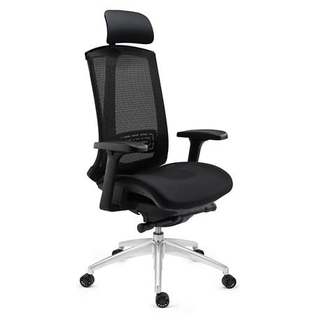 Cadeira Ergonómica NAPTOR, Apoia Braços 3D, Suporte Lombar Ajustável, Comodidade, Cor Preto