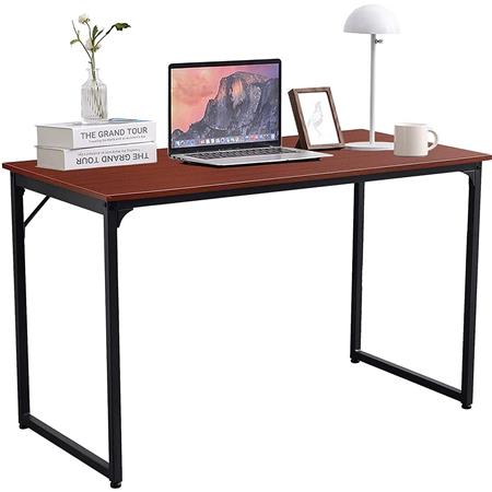 Mesa Para Computador ANET, 120x60x74 cm, Madeira e Metal, Cor Nogueira