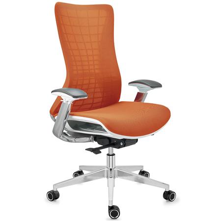 Cadeira Ergonómica ENERGY, Design Único, Tecnologia Avançada, Cor Laranja