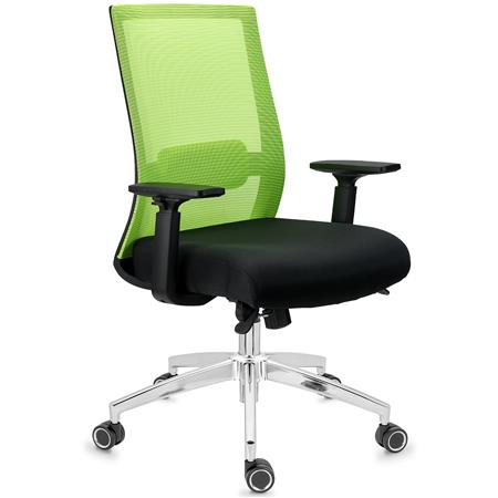 DEMO# Cadeira Ergonómica NIXON, Suporte Lombar, Grosso Acolchoado, Uso de 8H, Em Verde