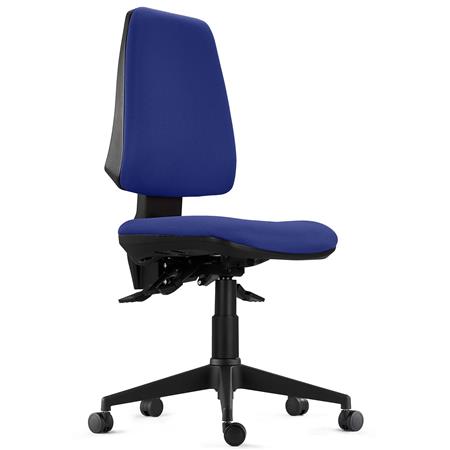 Cadeira Ergonómica INDIANA BASE, Uso Intensivo 8H, Reclinável, Em Pano, Azul Escuro