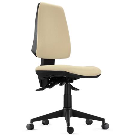 Cadeira Ergonómica INDIANA BASE, Uso Intensivo 8H, Reclinável, Em Pano, Creme