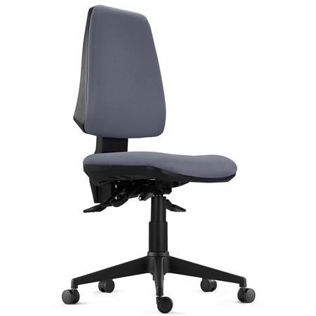 Cadeira Ergonómica INDIANA BASE, Uso Intensivo 8H, Reclinável, Em Pano, Cinzento