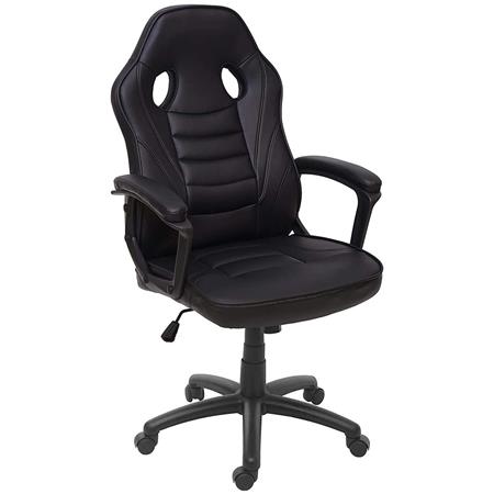 Cadeira Gaming DRIFT, Design Desportivo, Mecanismo Balanço, Em Pele, Cor Preto