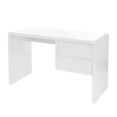 Mesa de Escritório NELSY, 120x50x75 cm, Estilo Elegante, Aço e Madeira, Cor Castanho 