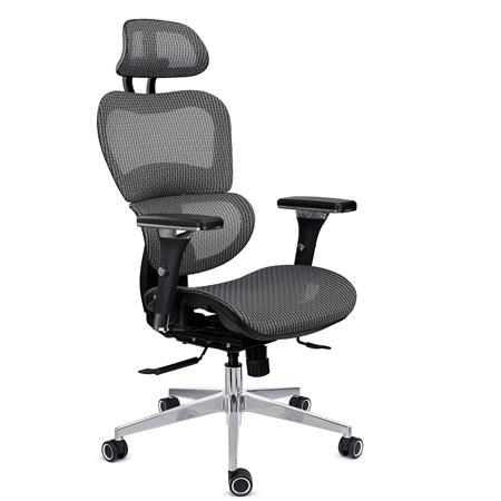 Cadeira Ergonómica VICTORY PRO, Máxima Comodidade, Ajustes Avançados, Uso de 8H, Cinza