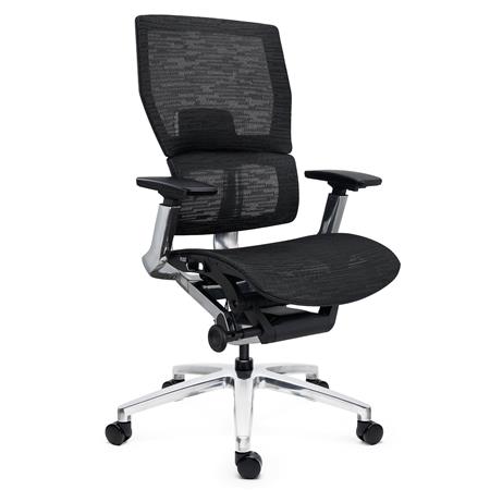 Cadeira Ergonómica ERGOPLUS, Máxima Ergonomia, Uso Profissional Intensivo de 8H, Cor Preto