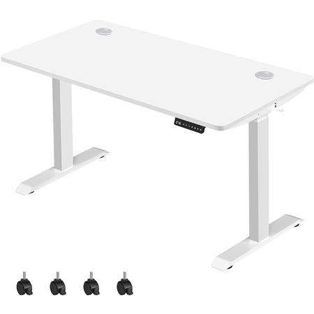 Mesa ANETO, 120x60, Altura e Largura Regulável, Confortável e Moderna, em cor Branco