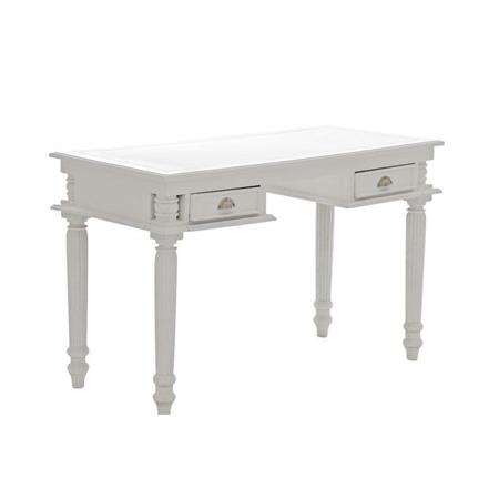 Mesa LUCAS, Estilo Clássico, Dimensões 130x82,5x60cm, Em Madeira, Cor Branco