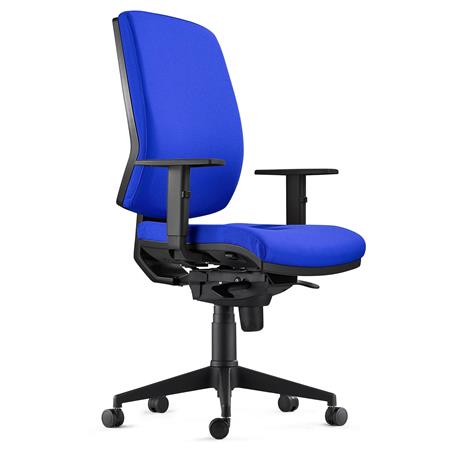 Cadeira Ergonómica OLIVER TECIDO, Acolchoado Reforçado, Cor Azul