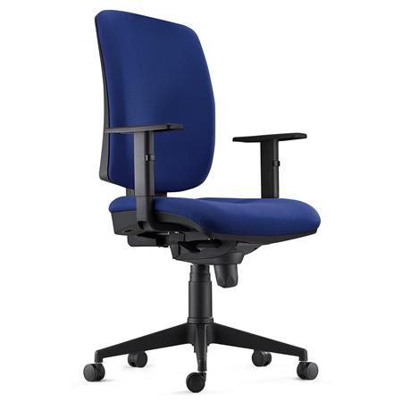 Cadeira Ergonómica PIERO, Apoia Braços Ajustáveis, Máxima Qualidade, Pano, Azul Escuro