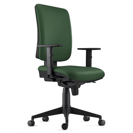 Cadeira Ergonómica PIERO, Comodidade, Braços Ajustáveis, Pele Sintética, Verde