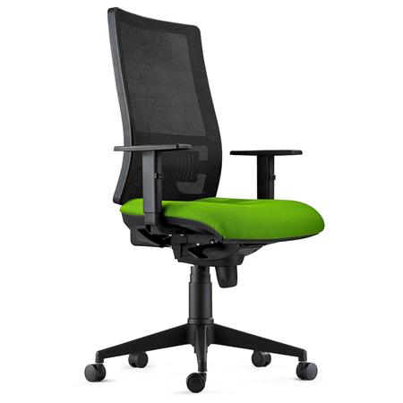 Cadeira Ergonómica EMERSON, Braços e Suporte Lombar Ajustáveis, Em Verde