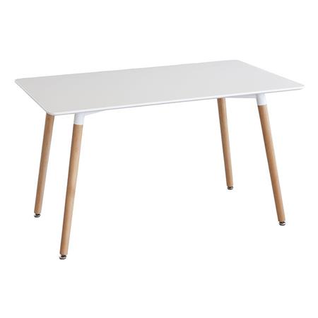 Mesa de Escritório MISKE, Dimensões 120x80x74 cm, Em Madeira, Cor Branco 