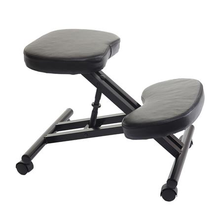 Cadeira Ergonómica de Joelhos MONTY, Altura Ajustável, Estructura Metálica, Cor Preto