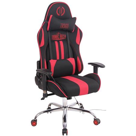 Cadeira Gaming INDY PANO, Encosto Reclinável, Almofada Lombar e Cervical, Em Vermelho