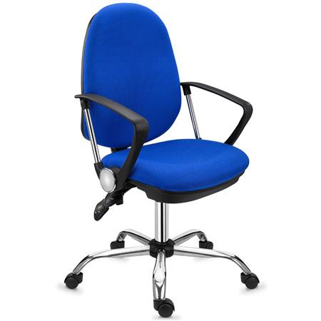 Cadeira Ergonómica ROMA, Encosto Ajustável em Altura, Máximo Conforto, Azul