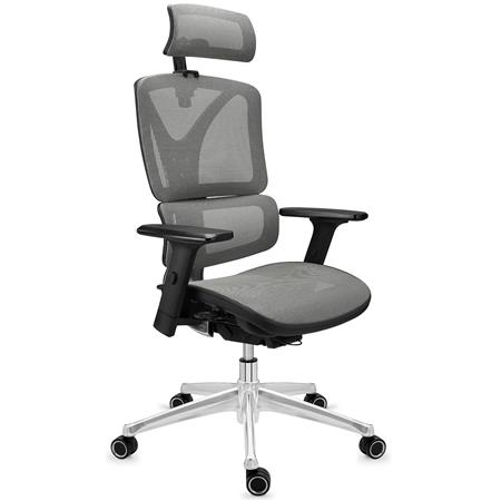 Cadeira Ergonómica APOLO, Máxima Ergonomia, Uso Profissional Intensivo de 8H, Cor Cinzento